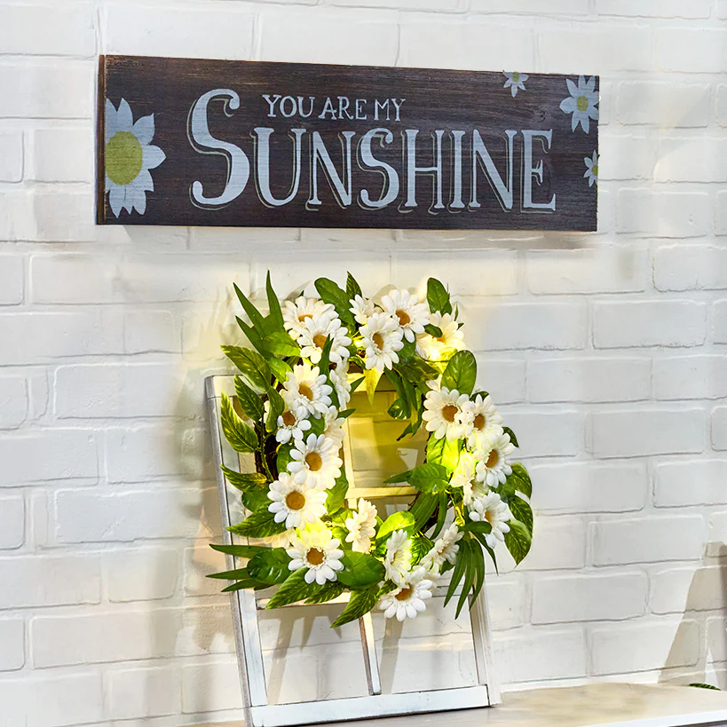 Sunshine Daisies Wooden Sign