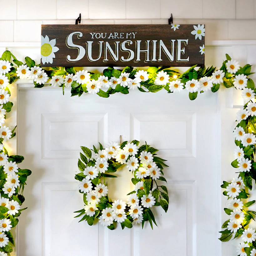 Sunshine Daisies Wooden Sign - Image 2