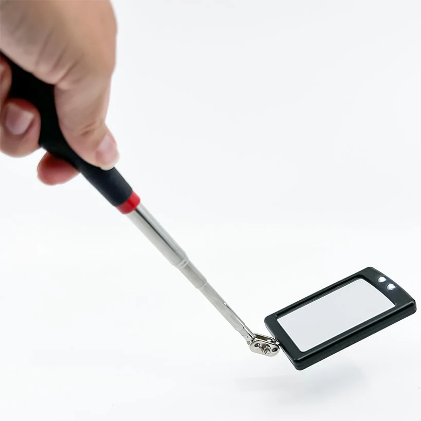 Telescoping Illuminated Mirror For Inspections with 360 Degree View - Image 2
