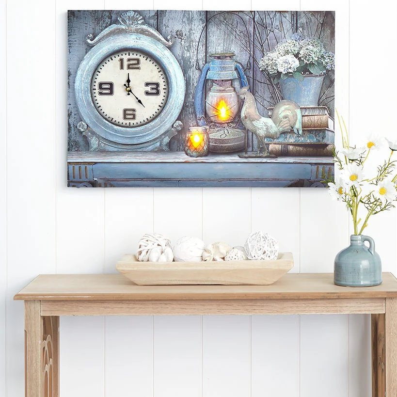 Themed Lighted Clock Wall Art - Image 2