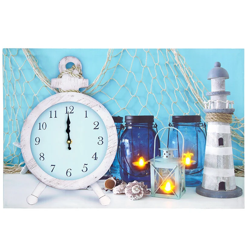 Themed Lighted Clock Wall Art - Image 6