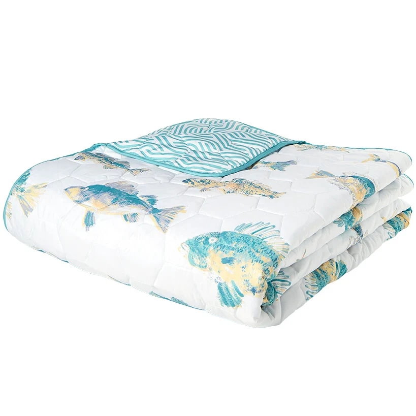 Tisa Fish Reversible Full/Queen or King Quilt, Sham, or Decorative Pillow - Image 4