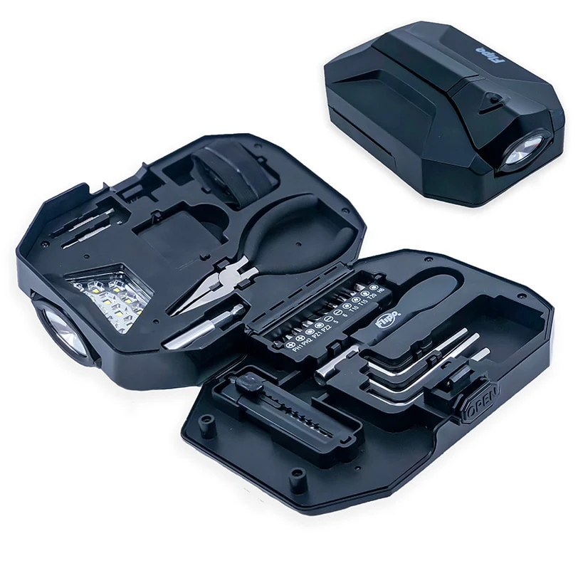 Tool Case With 24 PC. Tool Set And COB LED Work Light And Headlamp - Image 3