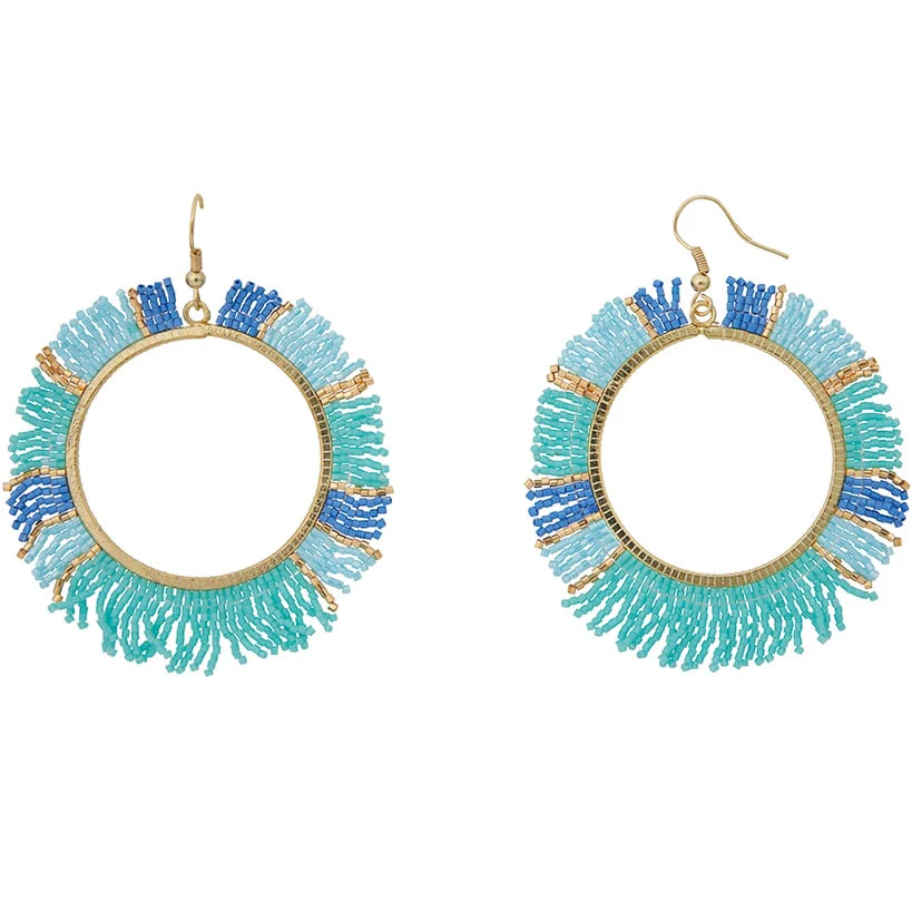 Turquoise Fringe Beaded Jewelry - Image 10