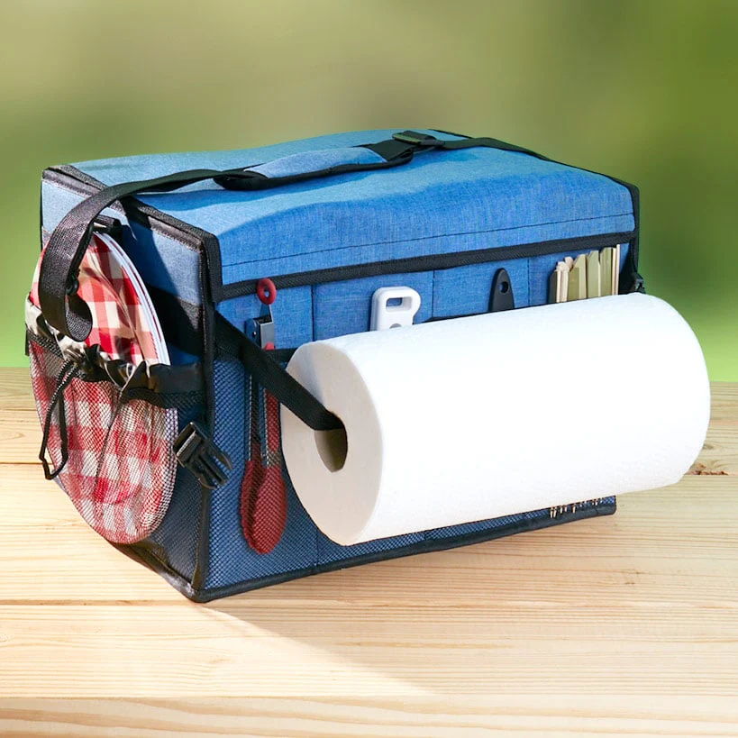 Ultimate Grilling Picnic Caddy - Insulated Organizer for Outdoor Cooking - Image 4