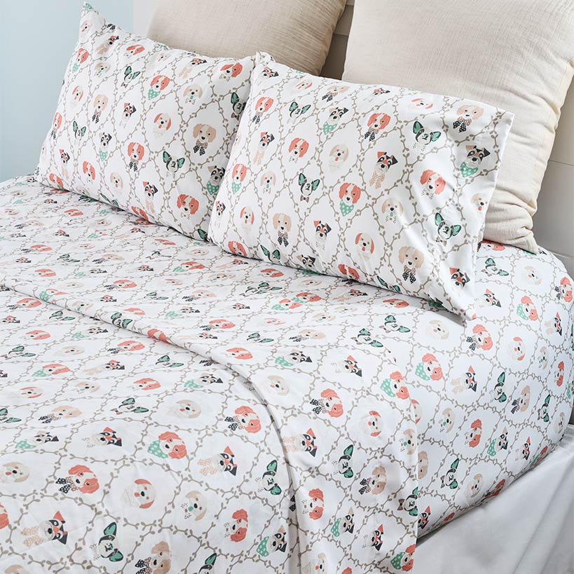 Ultra-Soft Microfiber Sheet Set Cats and Dogs - Image 2