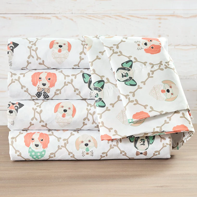 Ultra-Soft Microfiber Sheet Set Cats and Dogs - Image 3