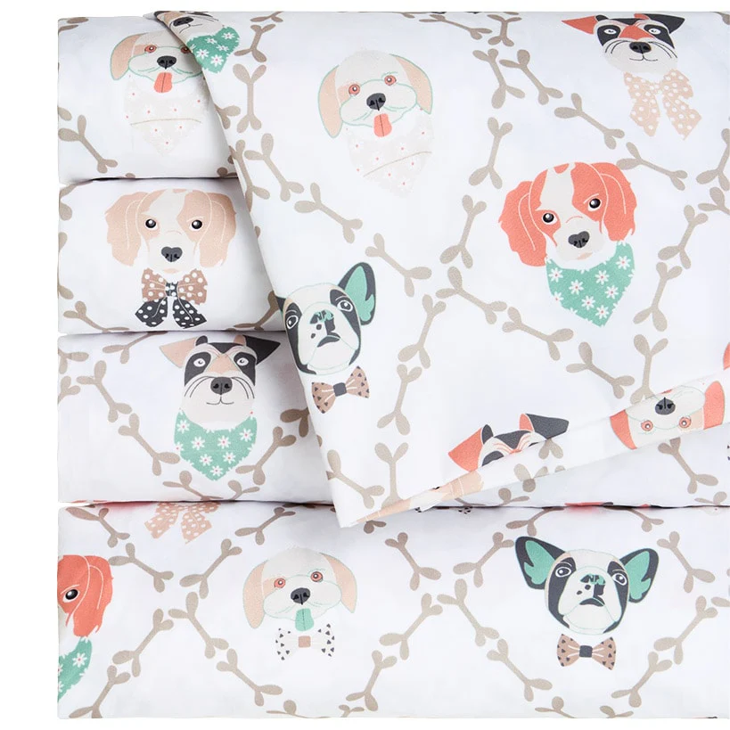 Ultra-Soft Microfiber Sheet Set Cats and Dogs - Image 8