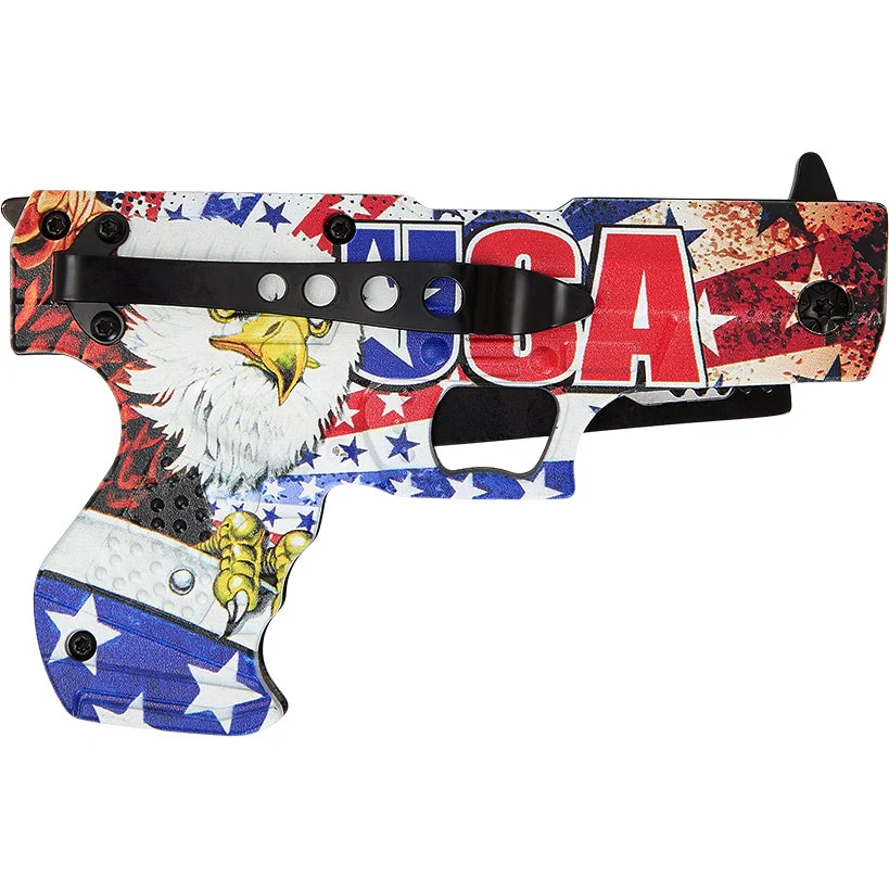 USA Eagle Gun Liner Lock Knife - Image 4