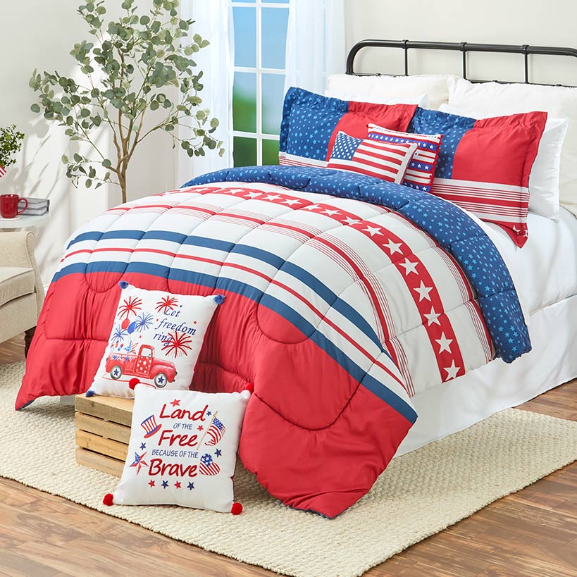 USA Striped Accent Pillow - Image 4