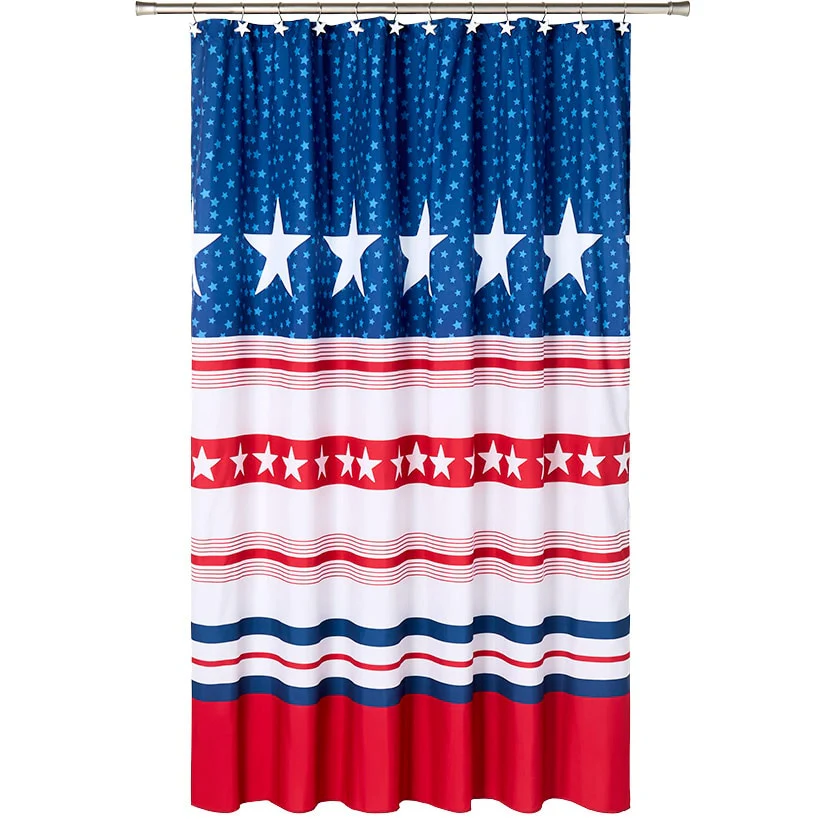 USA Striped Shower Curtain - Image 3
