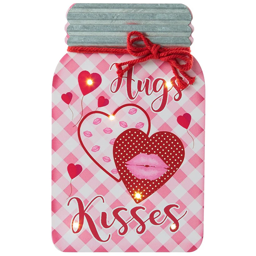 Lighted Mason Jar Wall Plaque With Saying for Valentine's and St Patrick's - Image 8