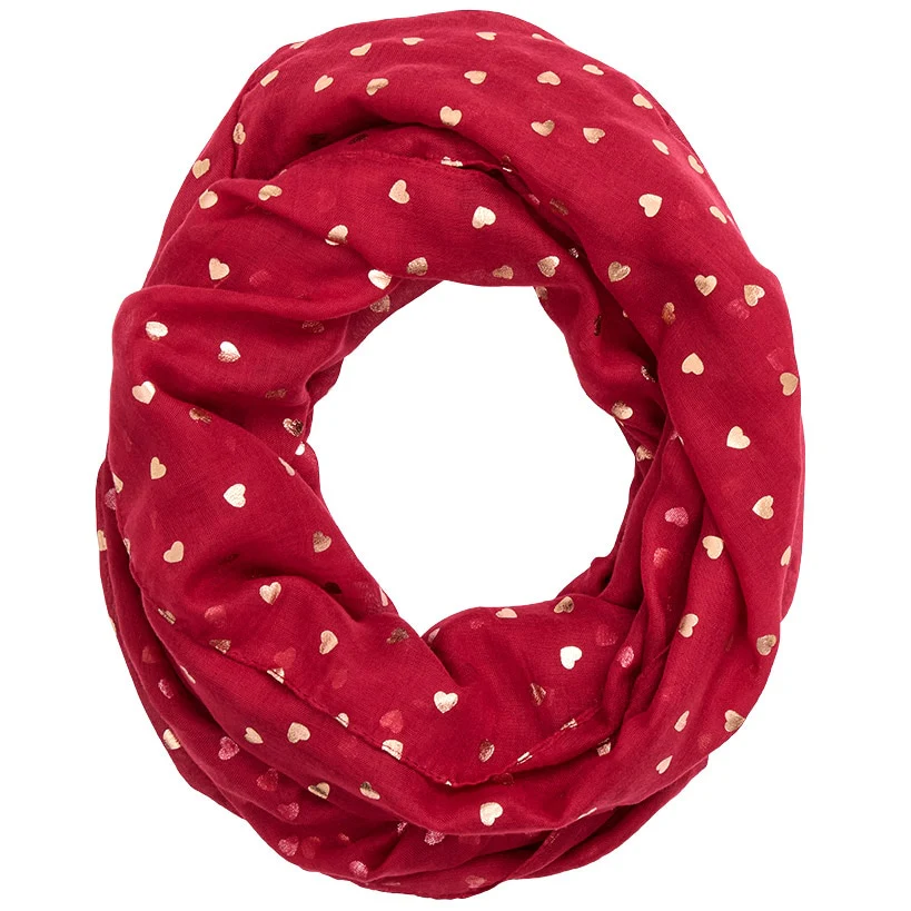 Valentine's Day Scarf Infinity Red 26"W x 35"L - Image 3