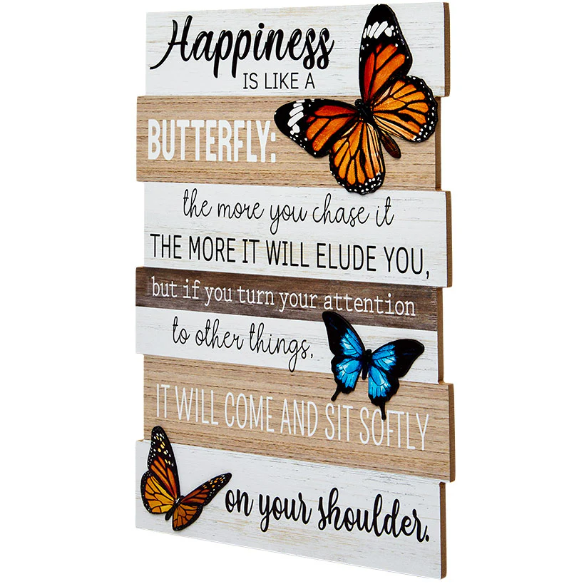 Vibrant Butterfly Sentiment Hanging Sign or Block Signs - Image 7