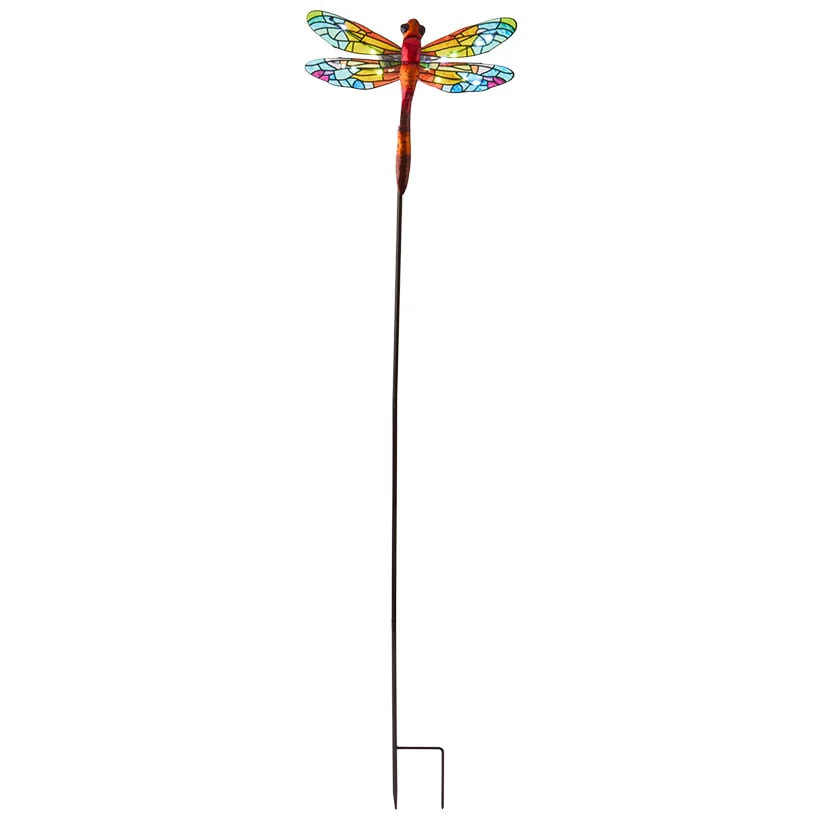 Vibrant Solar Glass Garden Stake - Image 3