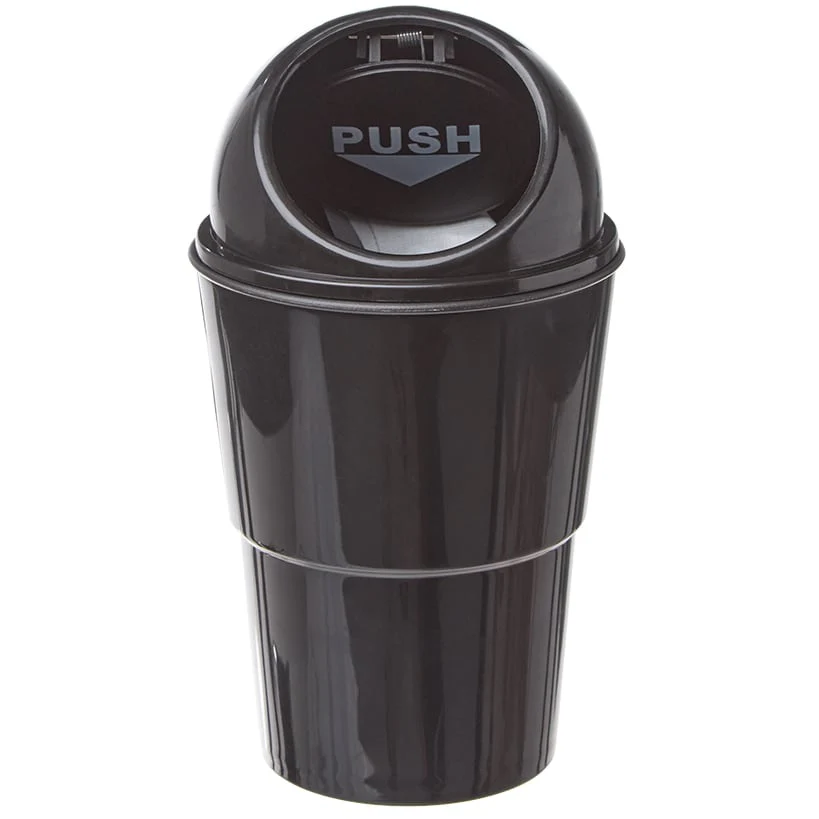 Waterproof Mini Car Trash Bin with Spring Door System - Image 4