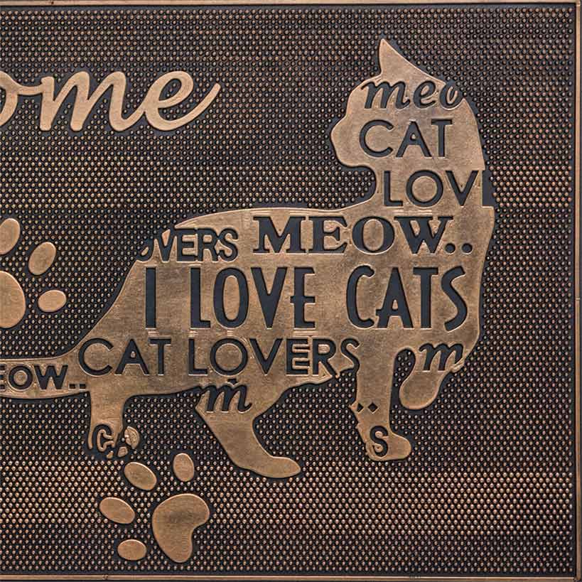 Welcome Cat Lover Rubber Doormat - Image 3