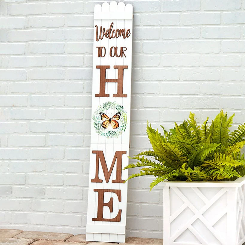 Welcome to My Home Porch Leaner – Decorative Outdoor Sign - Image 3