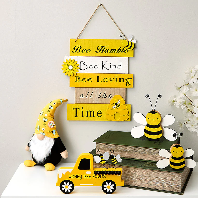 Whimsical Honeybee Pair Decor - Image 2