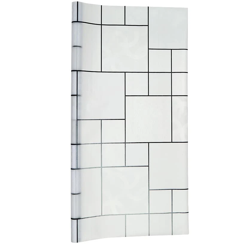 Window Film PVC Embossed In Geometric Ivy Or Square Design