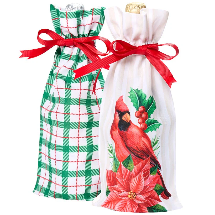 Wine Gift Bags Set of 2 Holiday Whiskey Bourbon Liquor - Image 2