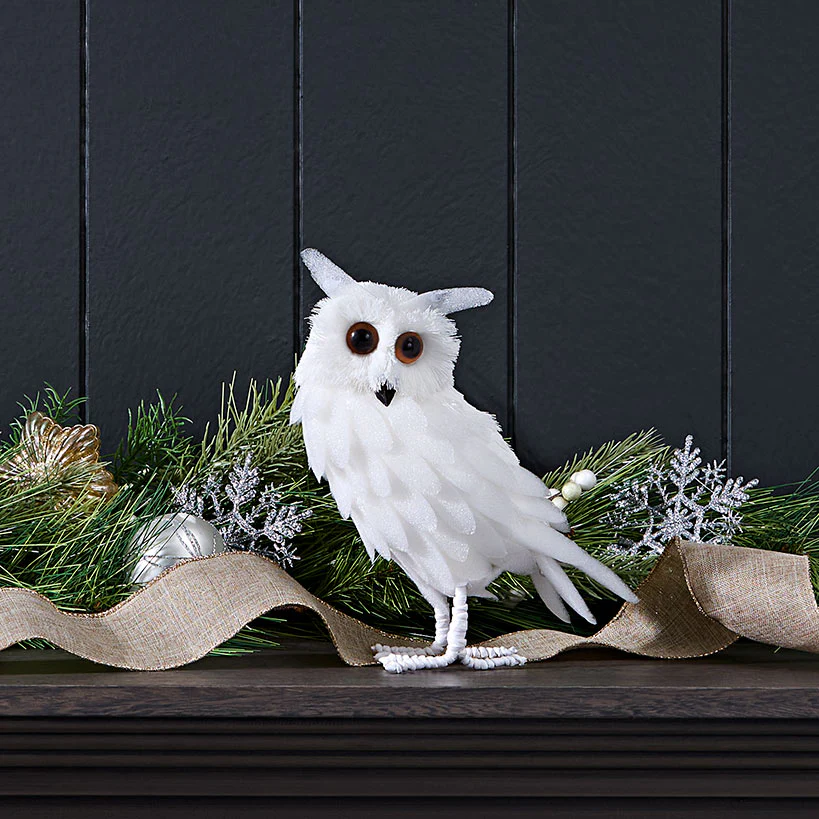 Winter White Woodland Decor - Owl or Deer - Image 6