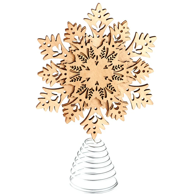 Winter Woodland Snowflake Christmas Tree Topper - Image 6