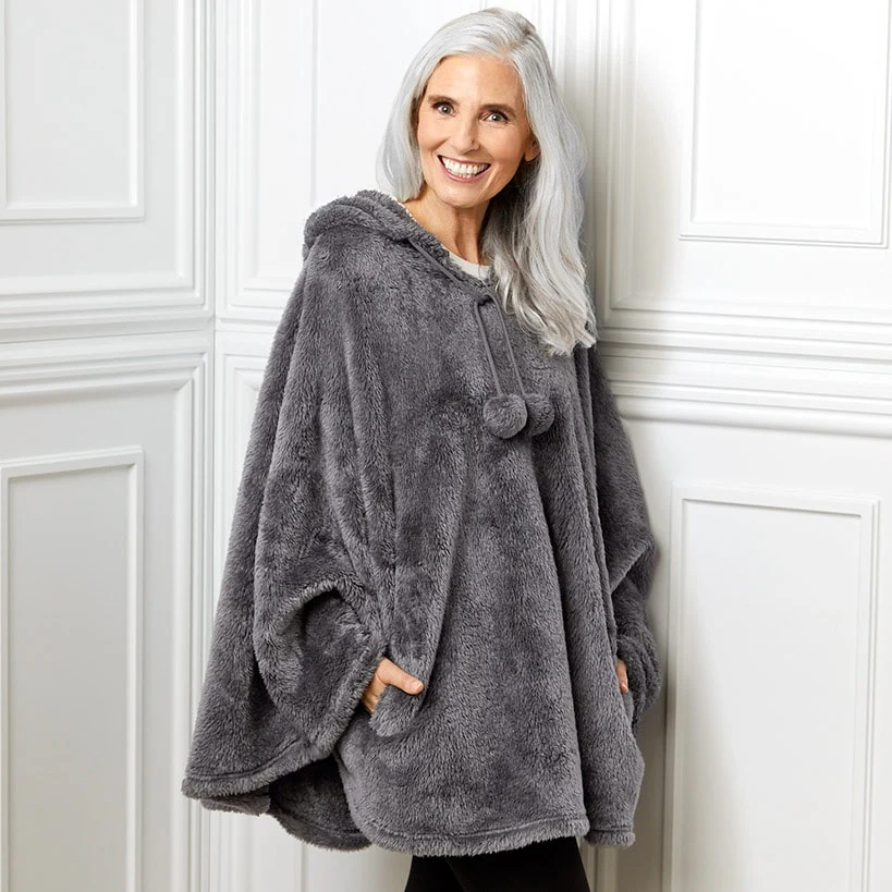 Women's Comfy Cozy Weekend Poncho - Image 4