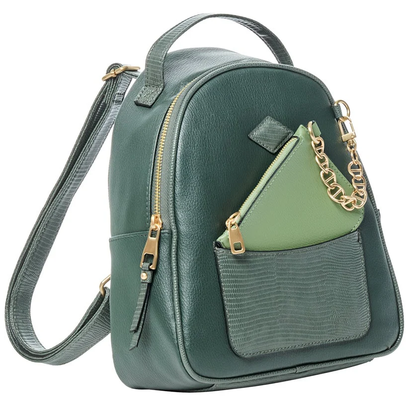 Women's Faux Leather Backpack with Detachable Coin Purse - Image 2
