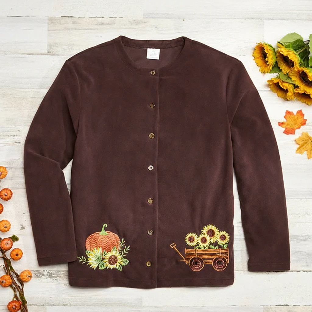 Women's Harvest Button Down Cardigan Sweater - Image 2