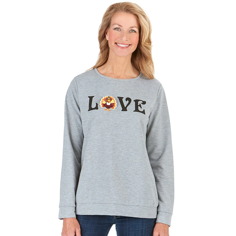 Women's Holiday Top with Interchangeable Patches - Image 5