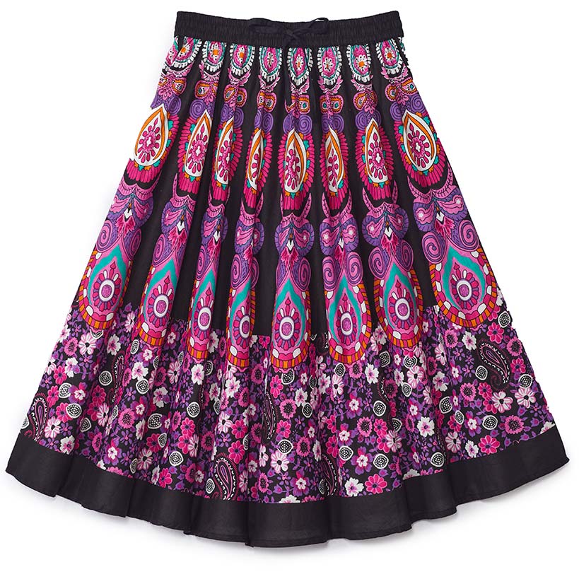 Women's Midi Circle Skirt in Paisley Print - Image 6