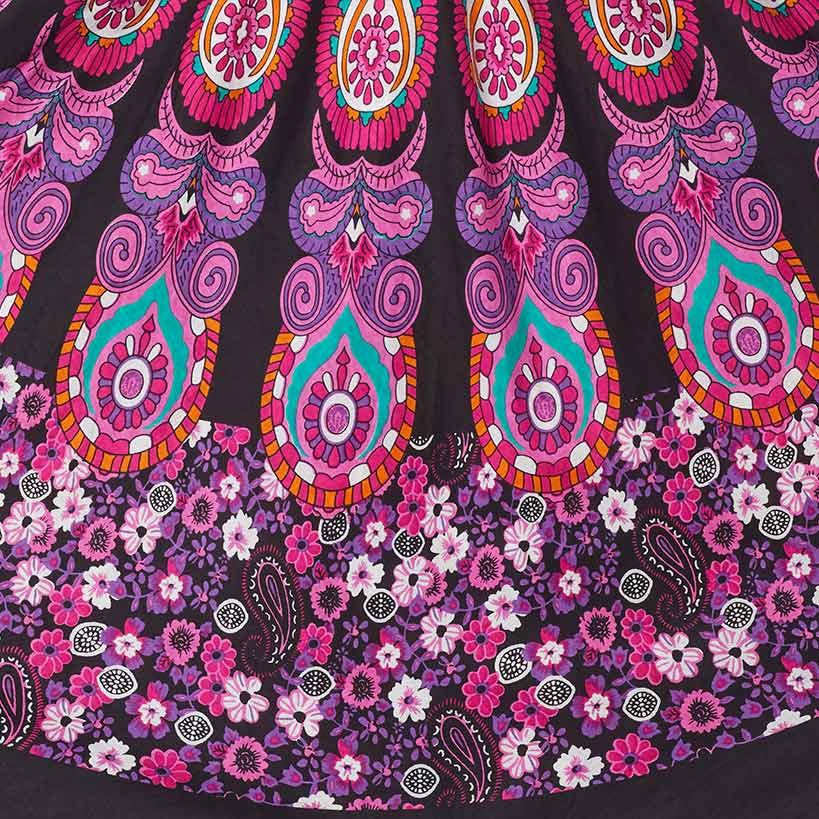 Women's Midi Circle Skirt in Paisley Print - Image 7