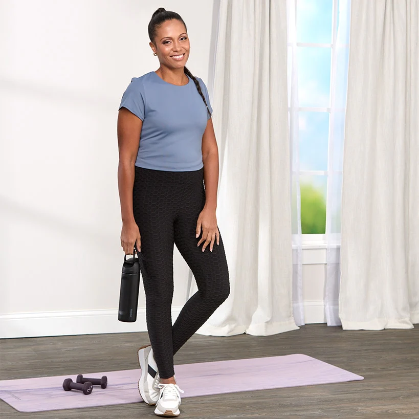 Women's Ribbed Yoga Leggings - Image 5