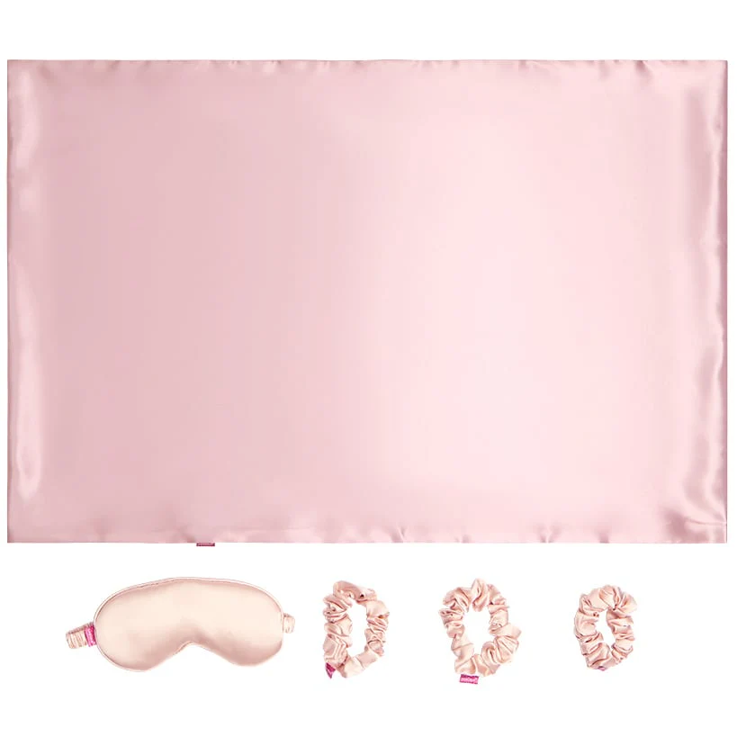 Women's Satin Sleep Gift Set - Pillowcase, Hair Ties, and Eye Mask - Image 10