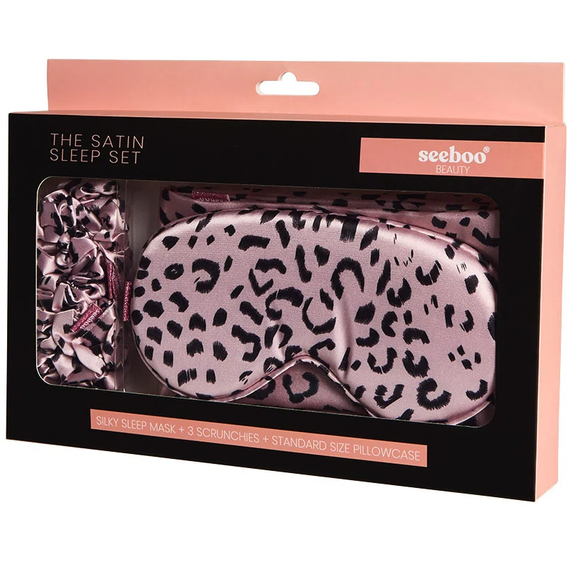 Women's Satin Sleep Gift Set - Pillowcase, Hair Ties, and Eye Mask - Image 2