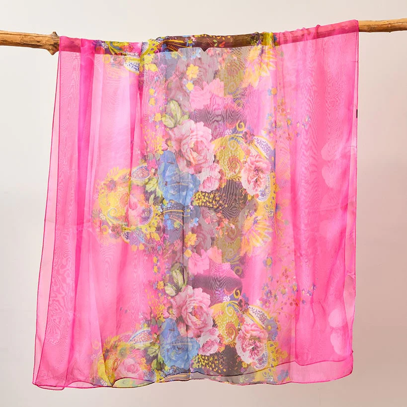 Women's Sheer and Lightweight Chiffon Scarf - Image 4