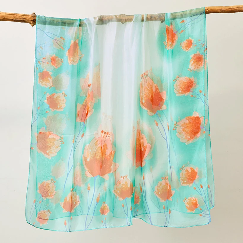 Women's Sheer and Lightweight Chiffon Scarf - Image 6