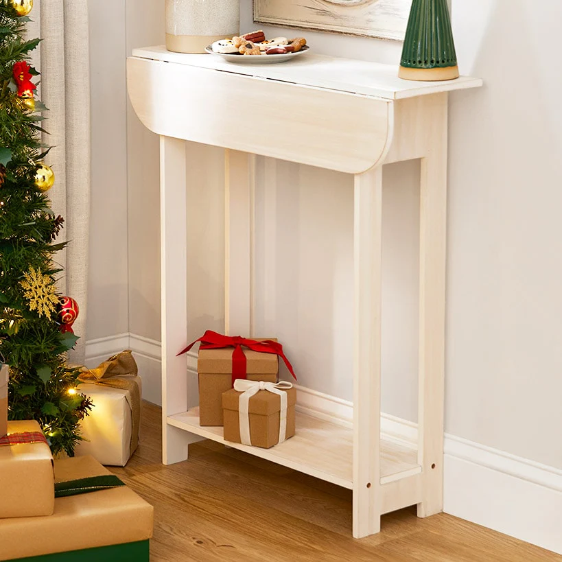 Wood Console Table with Drop Leaf - 30"H - Image 6