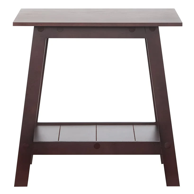 Wood Rectangular 2-Tier Accent Side Table - Walnut or White - Image 5