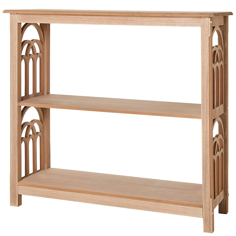 Wooden Console Table with Arched Side Accent - 2-Tier - 30"H - Image 4