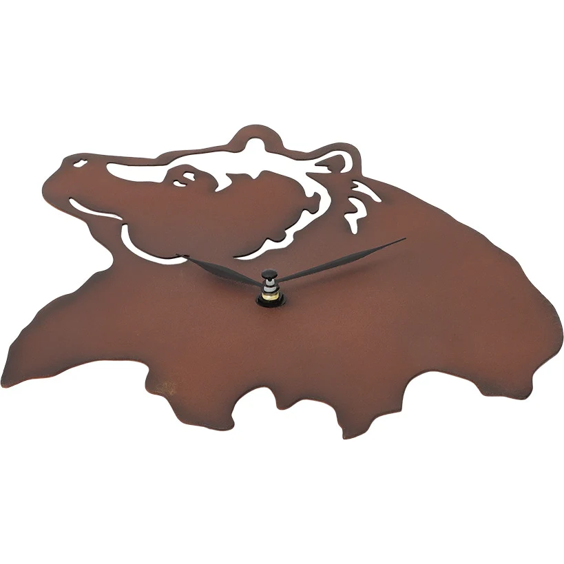 Woodland Clock Animal Silhouette Moose Bear of Eagle - Image 2